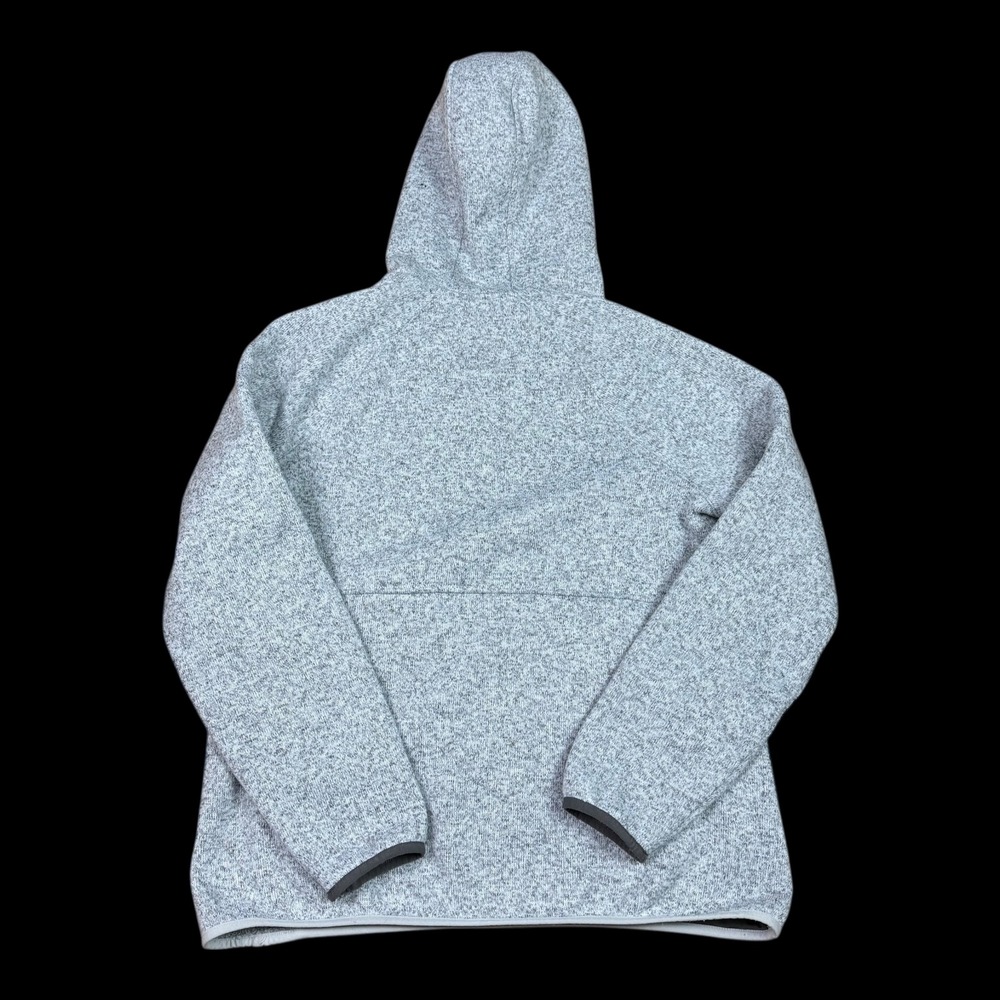 L.L. Bean Gray 100% Polyester 1/4 Snap Hoodie Sweatshirt Women's Large - Picture 3 of 8